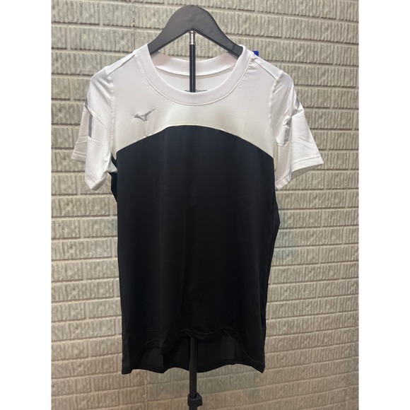 Mizuno Tops - Mizuno Techno VII Short Sleeve Volleyball Shirt Womens‎ Black White Size M